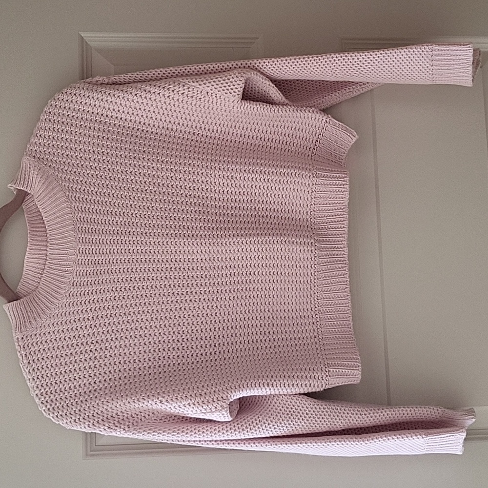 Zara cropped knit sweater top
